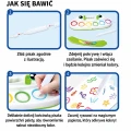WOOPIE Kreatywny Zestaw Malowania dla Dzieci LED Pędzelek Stemple 6 Kolorów