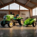 FALK Traktor na Pedały Claas Terra Maxx z Przyczepą i Otwieraną Maską 2-6 lat