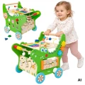 VIGA Drewniany Pchacz Edukacyjny Krokodylek 12w1