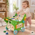 VIGA Drewniany Pchacz Edukacyjny Krokodylek 12w1