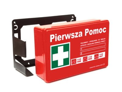 Apteczka pierwszej pomocy "L2" DIN 13157 PLUS w pudełku z tworzywa