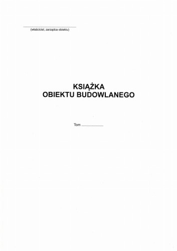 Książka obiektu budowlanego