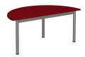 Stół szkolno-przedszkolny z półokrągłym blatem 1200x600mm  z regulacją fi 40 mm