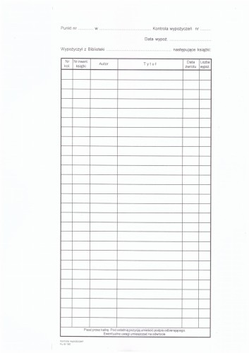 Kontrola wypożyczeń
