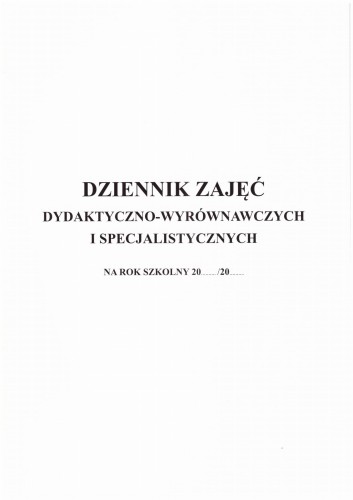 Dziennik zajęć dydaktyczno-wyrównawczych i specjalistycznych
