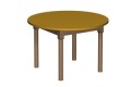 Stół szkolno-przedszkolny okrągły fi 900 mm, noga drewniana