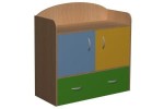 Szafka przedszkolna PRIMO 10 z szufladą oraz nadstawką 