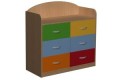 Szafka przedszkolna PRIMO 12 z 6 szufladami oraz  nadstawką 