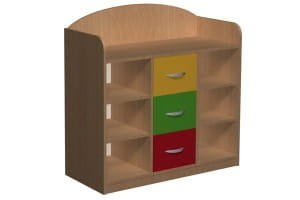 Szafka przedszkolna PRIMO 13 z 3 szufladami oraz nadstawką  