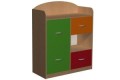 Szafka przedszkolna PRIMO 36 z 4 szufladami oraz nadstawką  