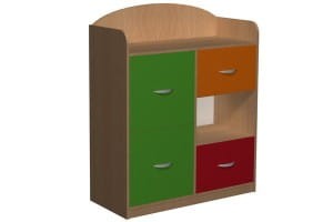 Szafka przedszkolna PRIMO 36 z 4 szufladami oraz nadstawką  