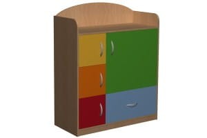 Szafka przedszkolna PRIMO 41 z szufladą oraz nadstawką