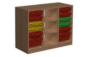 Regał przedszkolny z pojemnikami PRIMO 93