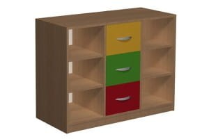 Regał przedszkolny z 3 szufladami PRIMO 105