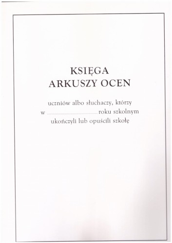 Księga Arkuszy Ocen