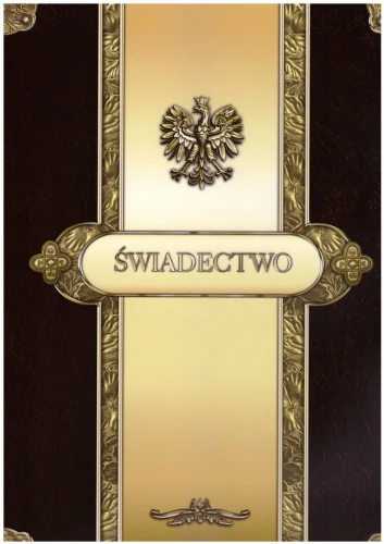 Teczka kartonowa z nadrukiem "ŚWIADECTWO" / kolorowa