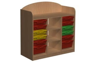 Regał przedszkolny z pojemnikami PRIMO 165 z nadstawką