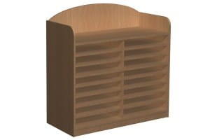 Regał przedszkolny na prace plastyczne PRIMO 168 z nadstawką