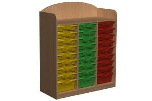 Regał przedszkolny z pojemnikami  z nadstawką PRIMO 199