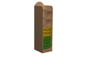 Regał przedszkolny z pojemnikami z nadstawką PRIMO 213