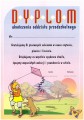 Dyplom ukończenia oddziału przedszkolnego (z nadrukowanym tekstem)