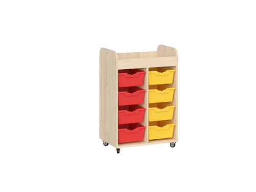 Regał przedszkolny mobilny z 8 pojemnikami PRIMO 230