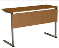 Ławka szkolna z rurą owalną 50x30 mm i stopkami do reg. poziomu 2-os. TOMEK BIS 