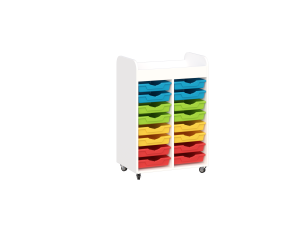 Regał mobilny do przedszkola z 16 pojemnikami PRIMO 231