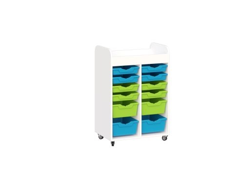 Regał mobilny do przedszkola z 12 pojemnikami PRIMO 232