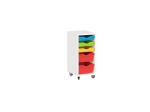 Regał MOBILNY z 5 pojemnikami do przedszkola PRIMO 233