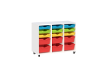 Regał MOBILNY z 15 pojemnikami do przedszkola - PRIMO 235