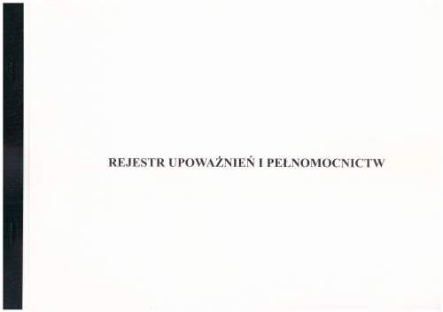 Rejestr upoważnień i pełnomocnictw