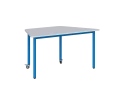 Stół MOBILNY szkolno-przedszkolny noga metalowa fi 40 trapez 1400x700 mm