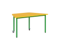 Stół MOBILNY szkolno-przedszkolny noga metalowa fi 40 trapez 1400x700 mm