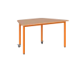 Stół MOBILNY szkolno-przedszkolny noga metalowa fi 40 trapez 1400x700 mm