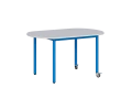 Stół MOBILNY szkolno-przedszkolny noga metalowa fi 40 owalny 1200x700 mm