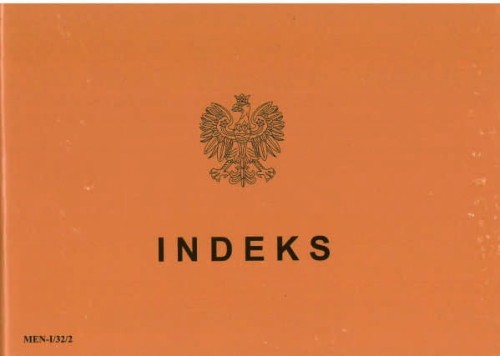Indeks dla uczniów szkoły policealnej i branżowej szkoły II stopnia MEiN-I/32/2
