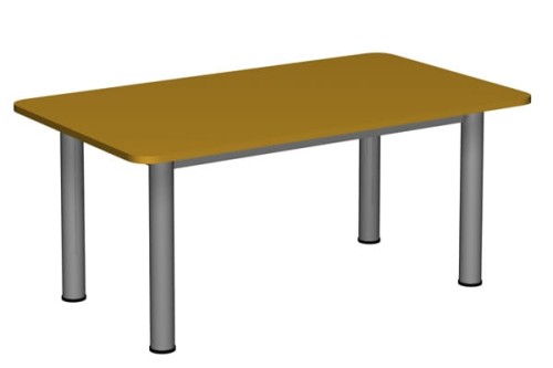 Stół szkolno-przedszkolny prostokątny 1200x700 mm z regulacją, noga metalowa fi 60mm