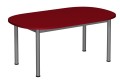 Stół szkolno-przedszkolny owalny 1200x700 mm noga metalowa fi 40mm