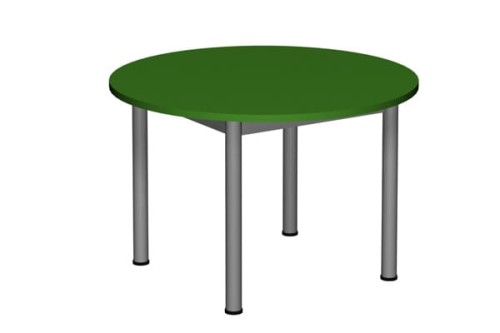 Stół szkolno-przedszkolny okrągły fi 900 mm, noga metalowa fi 40mm 