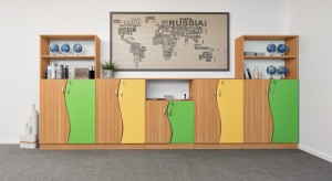 Zestaw szafek szkolnych nr 15 (długość zestawu 4,2 m) FALA 