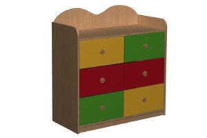 Szafka do przedszkola z 6 szufladami JASIO D 