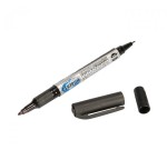  Marker czarny permanentny dwustronny. Grubość linii 2mm i 0,5mm (2907)