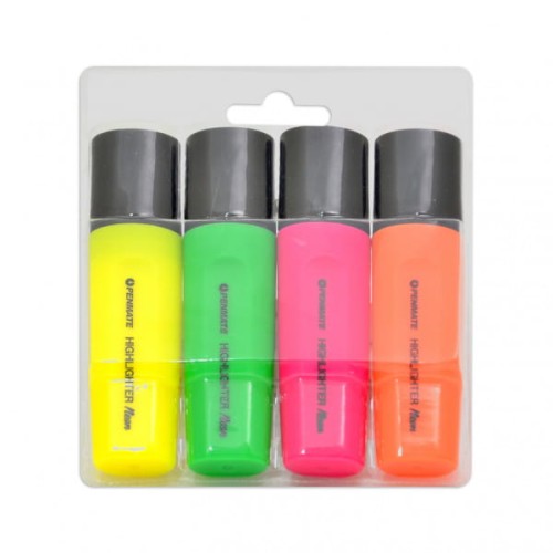 Zakreślacz neonowy komplet 4szt., Penmate (2956)