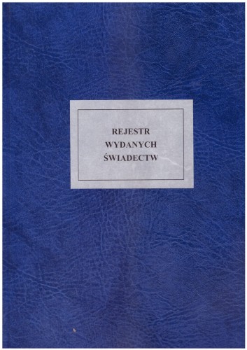 Rejestr wydanych świadectw