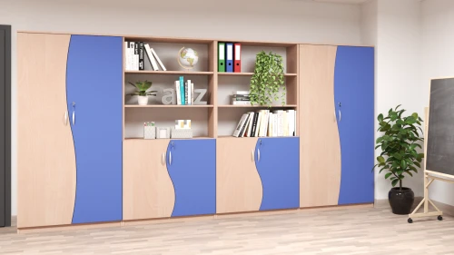 Zestaw szafek szkolnych nr 11 (długość zestawu 3,6 m) FALA