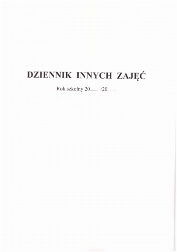 Dziennik innych zajęć (I)