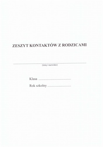 Zeszyt kontaktów z rodzicami