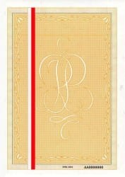 Gilosz z wyróżnieniem Branżowa Szkoła I Stopnia z zabezpieczeniami (ukończenia, papier specjalny, UV,numeracja) (Żółty A4)