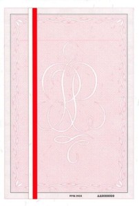 Gilosz z wyróżnieniem Liceum Ogólnokształcące z zabezpieczeniami (ukończenia, papier specjalny, UV, numeracja) ( Różowy A4)